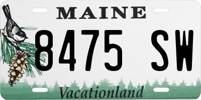 ME license plate 8475SW