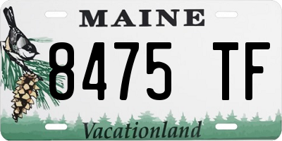 ME license plate 8475TF