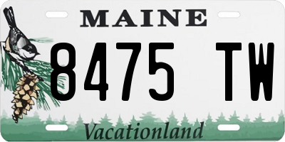 ME license plate 8475TW