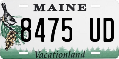 ME license plate 8475UD