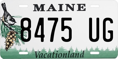 ME license plate 8475UG