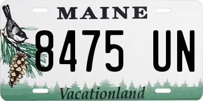 ME license plate 8475UN