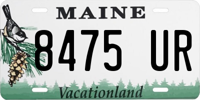 ME license plate 8475UR