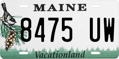 ME license plate 8475UW