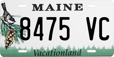 ME license plate 8475VC