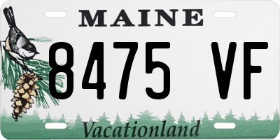 ME license plate 8475VF