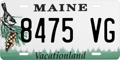 ME license plate 8475VG