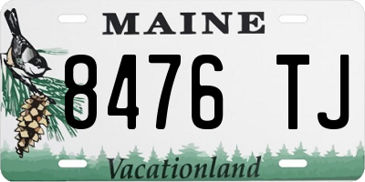 ME license plate 8476TJ