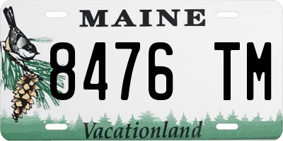 ME license plate 8476TM