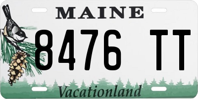 ME license plate 8476TT