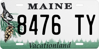 ME license plate 8476TY