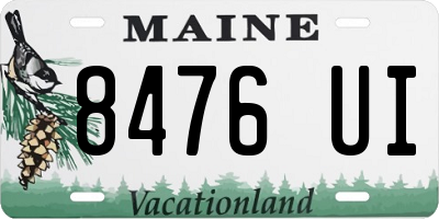 ME license plate 8476UI