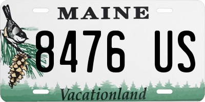 ME license plate 8476US