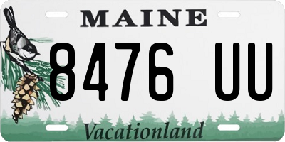 ME license plate 8476UU