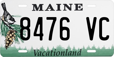 ME license plate 8476VC