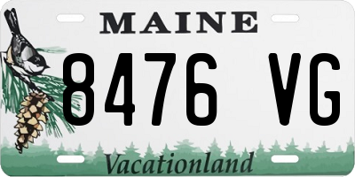 ME license plate 8476VG