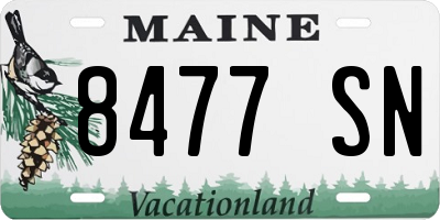 ME license plate 8477SN