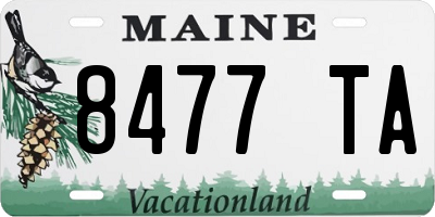 ME license plate 8477TA