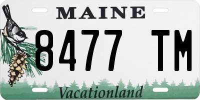 ME license plate 8477TM