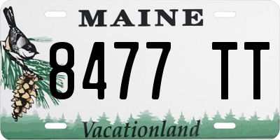 ME license plate 8477TT