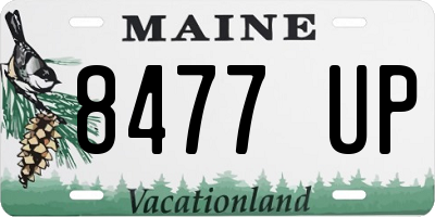 ME license plate 8477UP