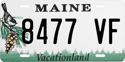 ME license plate 8477VF