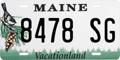 ME license plate 8478SG