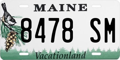 ME license plate 8478SM