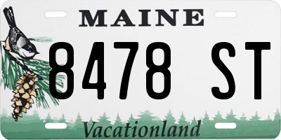 ME license plate 8478ST