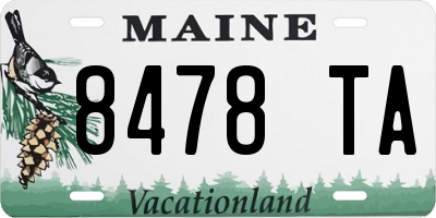 ME license plate 8478TA