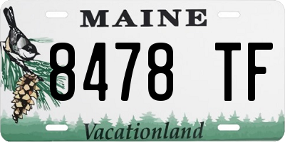 ME license plate 8478TF