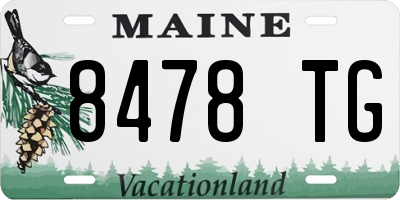 ME license plate 8478TG