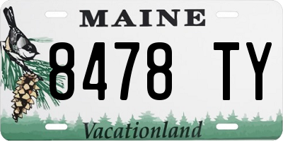 ME license plate 8478TY