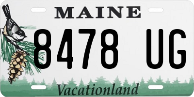 ME license plate 8478UG