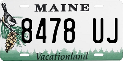 ME license plate 8478UJ