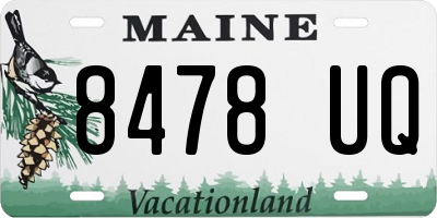 ME license plate 8478UQ