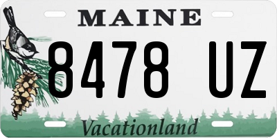ME license plate 8478UZ