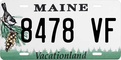 ME license plate 8478VF