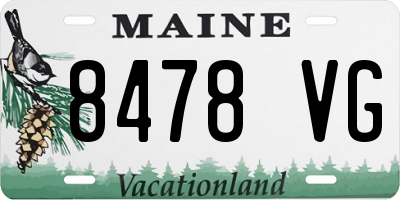 ME license plate 8478VG