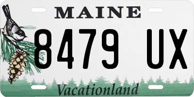 ME license plate 8479UX
