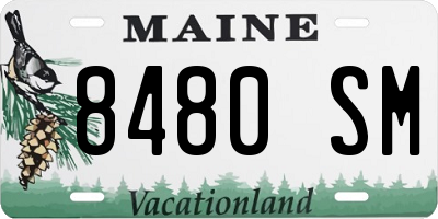 ME license plate 8480SM