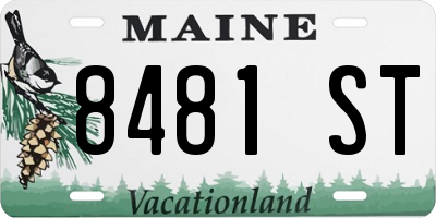 ME license plate 8481ST