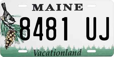 ME license plate 8481UJ