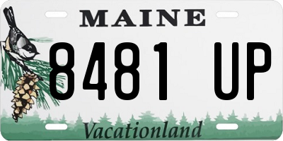 ME license plate 8481UP