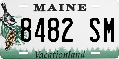 ME license plate 8482SM