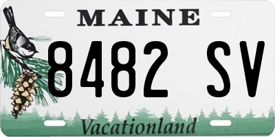 ME license plate 8482SV