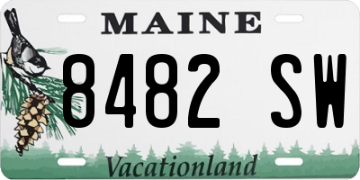ME license plate 8482SW