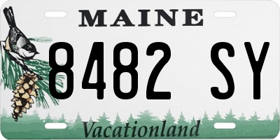 ME license plate 8482SY