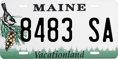 ME license plate 8483SA