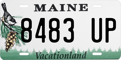 ME license plate 8483UP